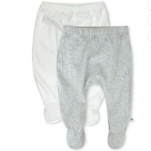 Honest Baby Clothing Organic Cotton Boy/Girl Footed Harem Pants, 2-Pack